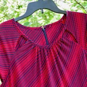 Peek-a-Boo Skater Dress - Silky poly dots&stripes